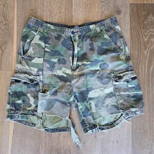 Thrashed Y2K Coliseum Camo Shorts